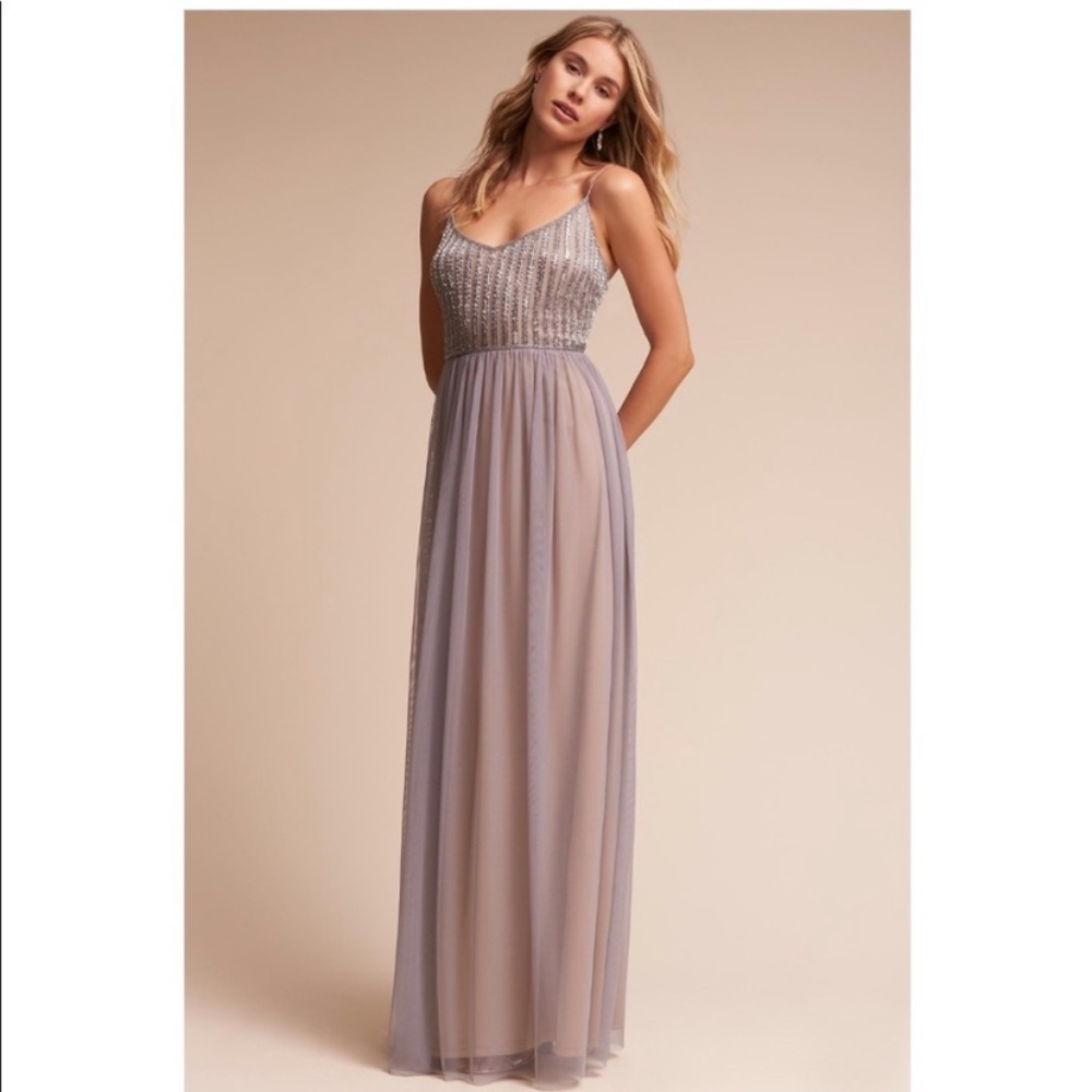 🆕NWT BHLDN Laurent Dress in Silver Grey